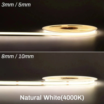 DC5V USB LED COB Strip Light Flexible Ribbon Lamp High Density Tape LED  3000K 4000K 6000K Red Blue Green LED Light Room Decor