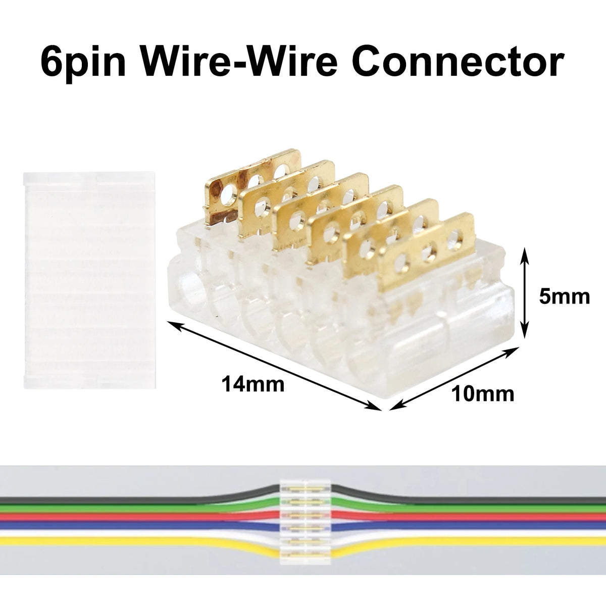 Wire to Wire Quick Connectors Kit 2Pin 3Pin 4Pin 5Pin 6Pin Universal 20-24AWG Cable Jointing Fast Cord Connector Tool-Free Plugs