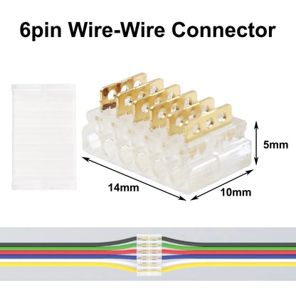 Wire to Wire Quick Connectors Kit 2Pin 3Pin 4Pin 5Pin 6Pin Universal 20-24AWG Cable Jointing Fast Cord Connector Tool-Free Plugs
