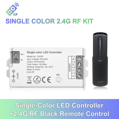 White remote 2.4G RF LED strip controller