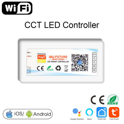 Tuya Zigbee Wifi LED Controller Smart Dimmer 5V 12V 24V LED Strip Light DIM CCT RGB RGBW Alexa Google Home APP Remote Control