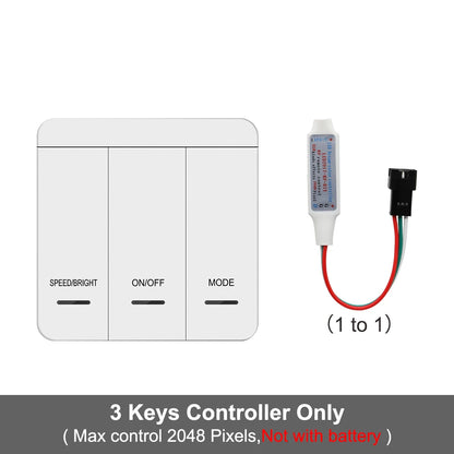 LED Strip Dimmer Controller Panel Reflux Pixel Controller for WS2811 White/Warm White Running Water Flowing Horse Race Strip