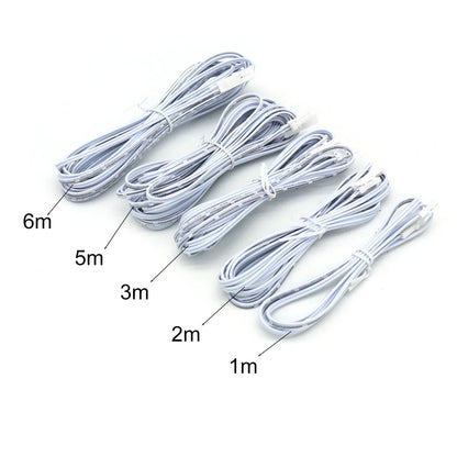 5pcs 2Pin Dupont Connector Cable 1m 2m 3m 5m 6m Kitchen Cabinet Stair Light Extension Wire Dupont Male to Female Plug 22AWG Cord