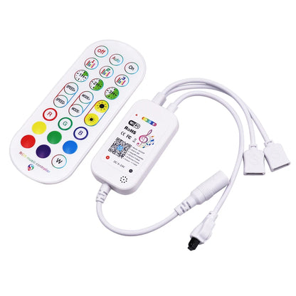 Wi-Fi Music RGB Controller 5V 12V 24V LED Strip Dimmer Tuya Wifi Work with Alexa Google Home Yandex Alice Voice Control