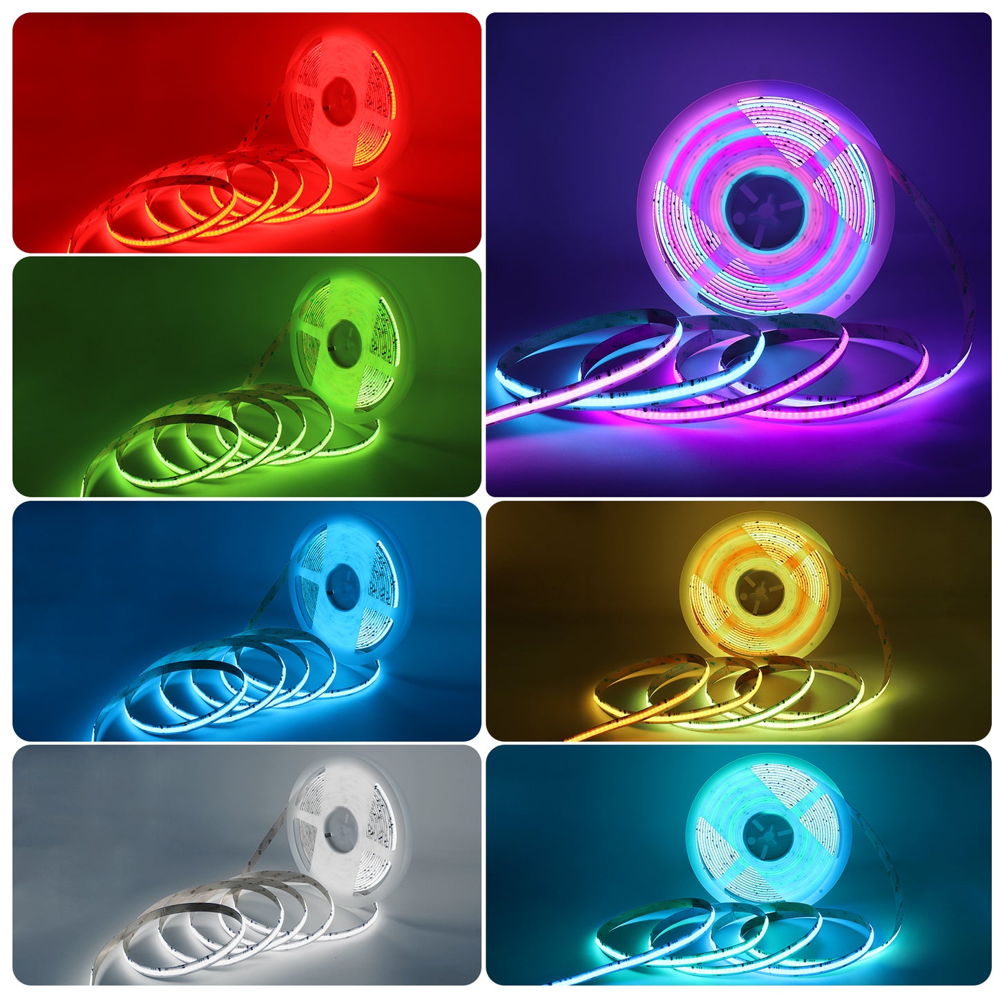 MALIIGAZA Smart Tuya WiFi RGBIC COB LED Strip Kit with Alexa & Google Home App Voice Control, Addressable Dream Color Light Tape 1-5M 10M 15M 20M 25M 30M Decor Lighting