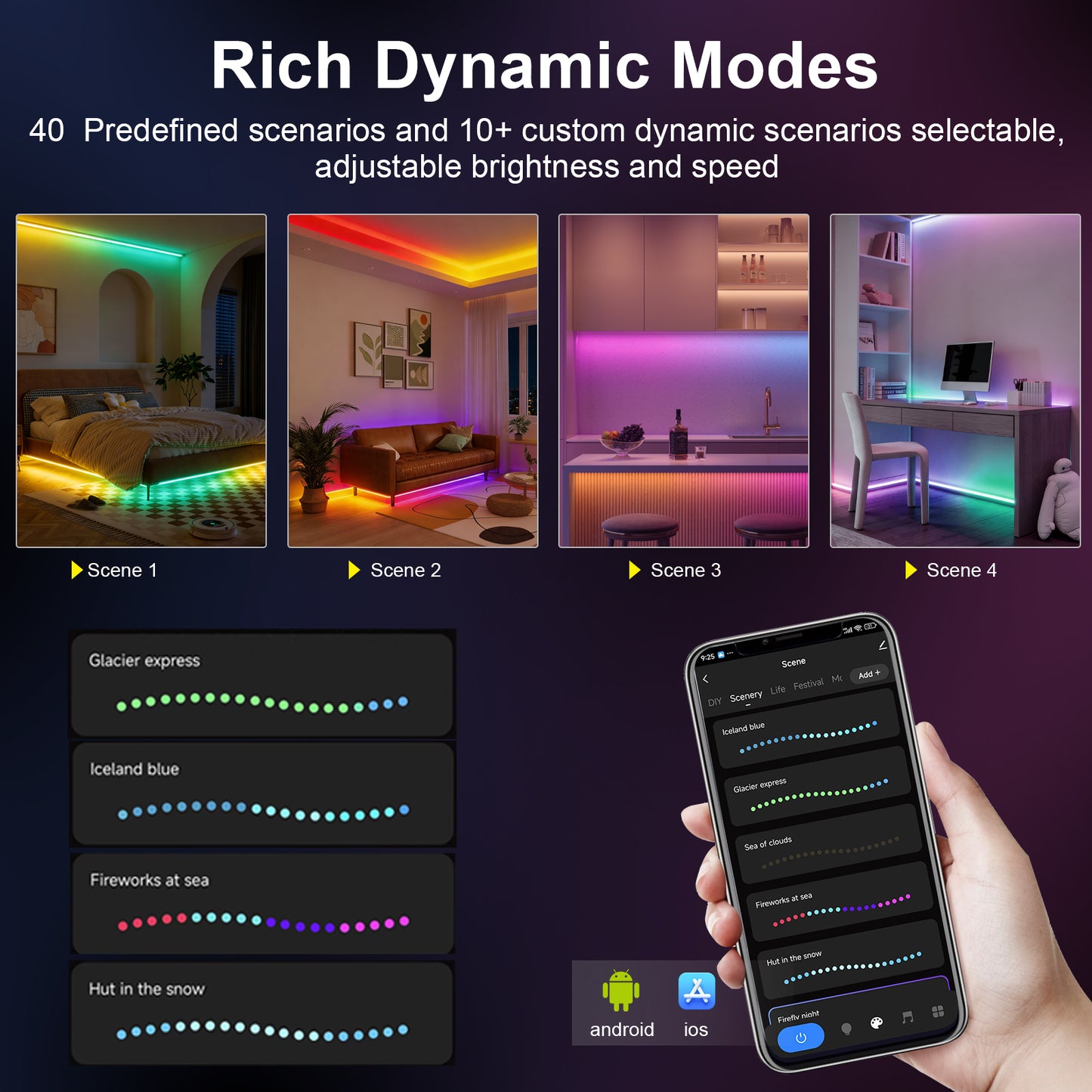 MALIIGAZA Smart Tuya WiFi RGBIC COB LED Strip Kit with Alexa & Google Home App Voice Control, Addressable Dream Color Light Tape 1-5M 10M 15M 20M 25M 30M Decor Lighting