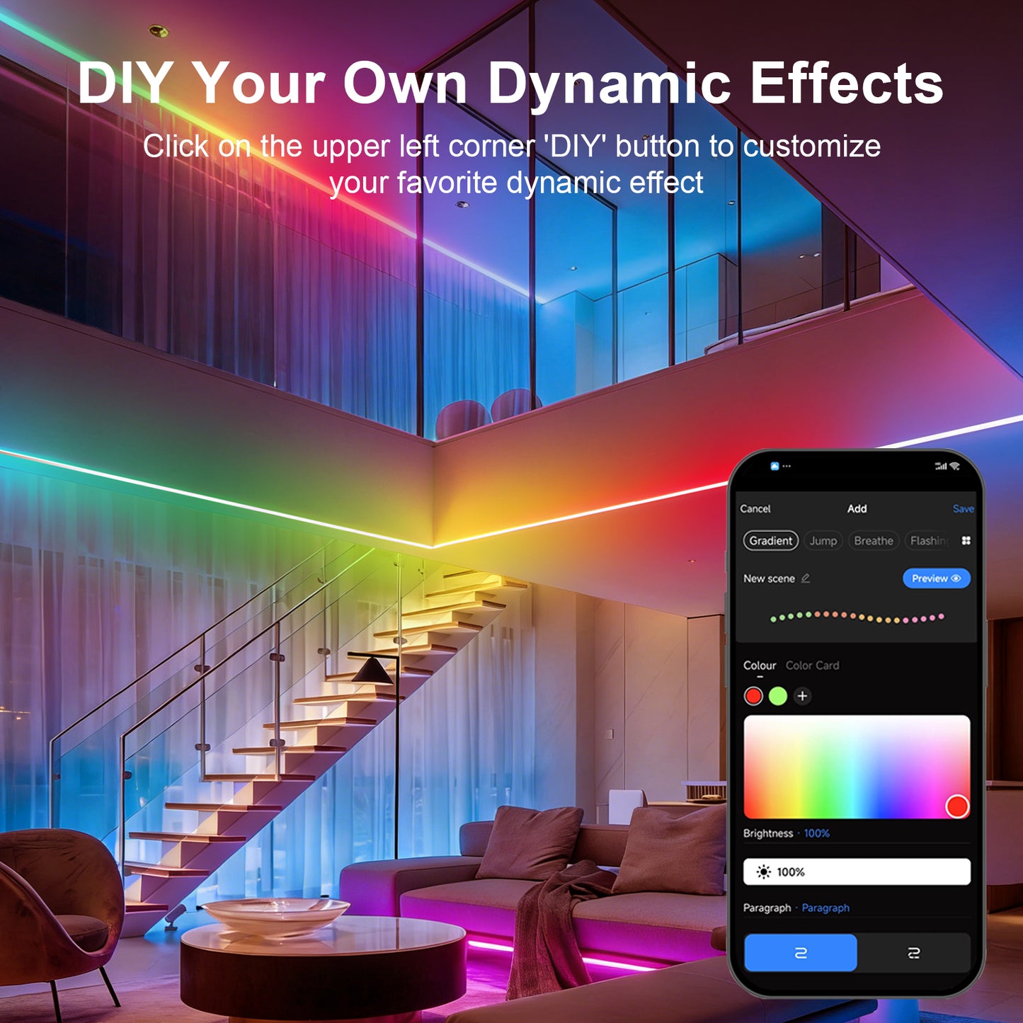 MALIIGAZA Smart Tuya WiFi RGBIC COB LED Strip Kit with Alexa & Google Home App Voice Control, Addressable Dream Color Light Tape 1-5M 10M 15M 20M 25M 30M Decor Lighting