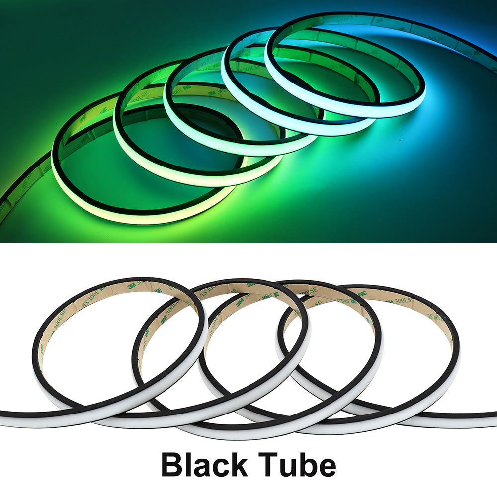 IP68 SPI RGB COB LED Strip Black Silicone Housing 24V - MALIIGAZA