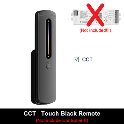 CCT touch RF remote black finish tunable white LED control