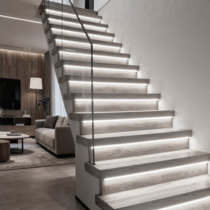 MALIIGAZA Intelligent Motion Sensor Stair Light Kit ¨C Smart COB LED Staircase Lighting System with Wireless Wall Switch