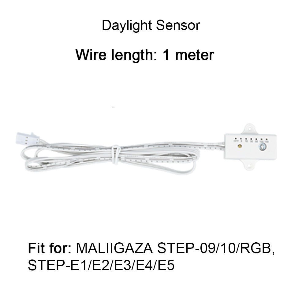 MALIIGAZA Replacement PIR Motion & Light Sensor Kit for Smart Stair Controllers | 1m Human Body Induction Detector & 5m PH3.0 3-Pin Extension Cable for STEP & PIXEL Series