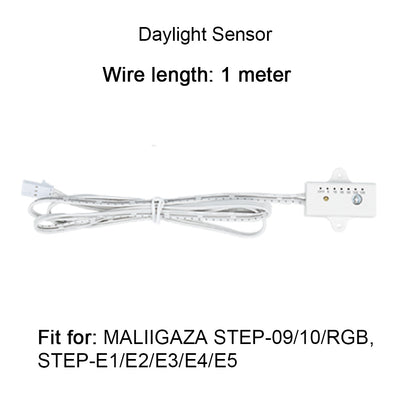 MALIIGAZA Replacement PIR Motion & Light Sensor Kit for Smart Stair Controllers | 1m Human Body Induction Detector & 5m PH3.0 3-Pin Extension Cable for STEP & PIXEL Series
