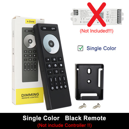 Single color DIM LED controller black finish 2.4G RF remote