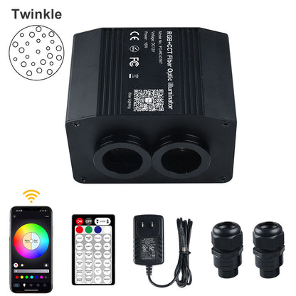 MALIIGAZA RGBCCT LED Fiber Optic Star Light Kit with CREE LEDs, Twinkle, Music Sync, Bluetooth APP & RF Remote