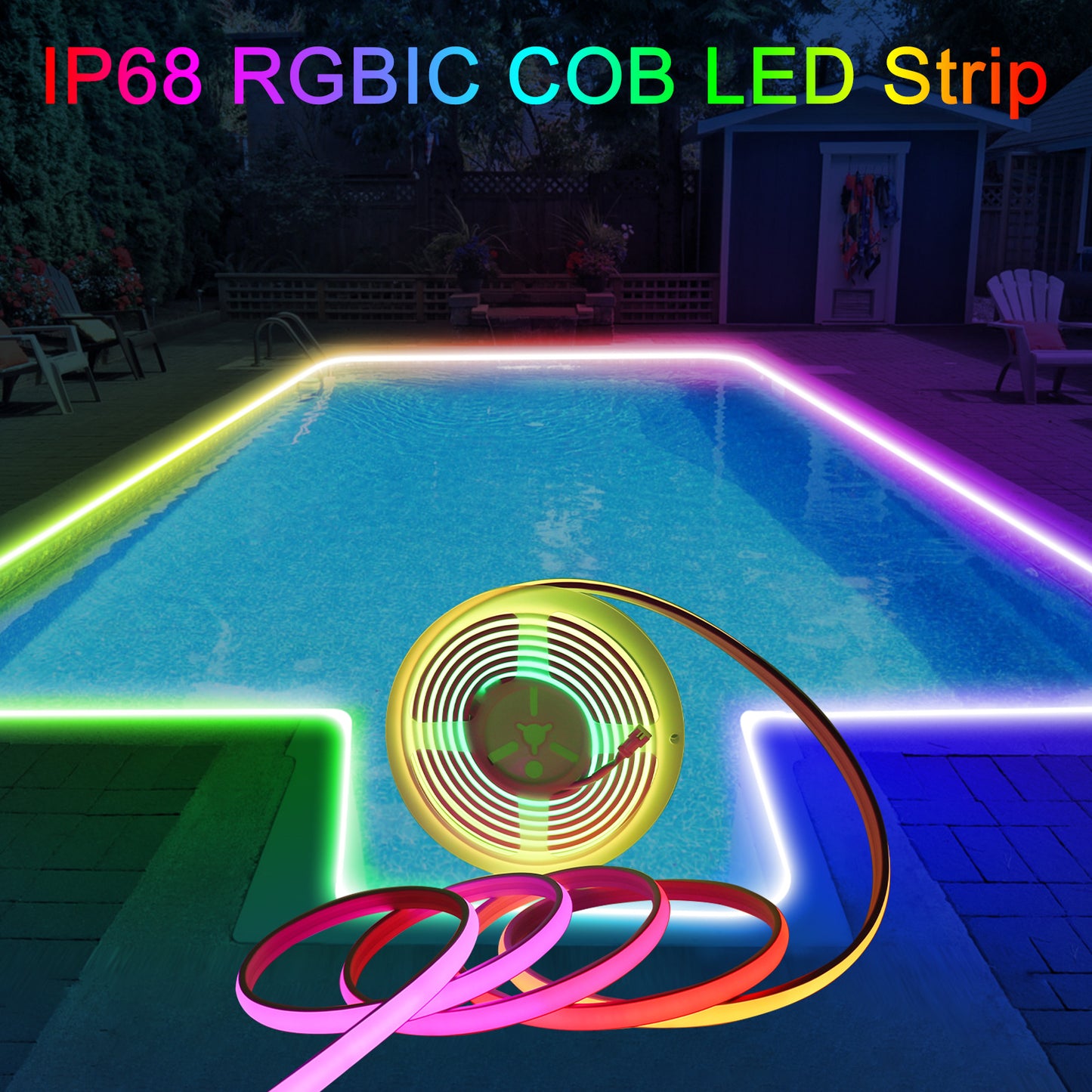 IP68 Addressable COB LED Strip Tape 1m 2m 3m 5m 10m Available