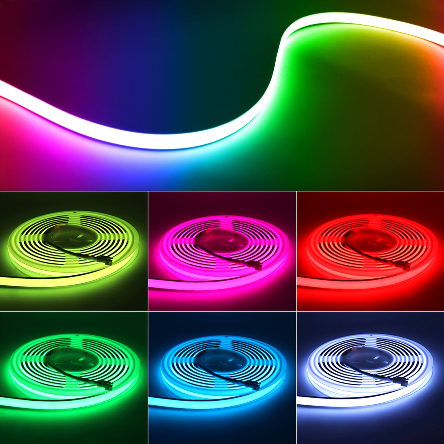 Premium Frosted Silicone LED Strip Dot-free Smooth Light Output IP68