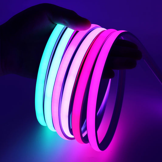 Flexible Cuttable RGB COB LED Strip with Strong Adhesive Backing IP68