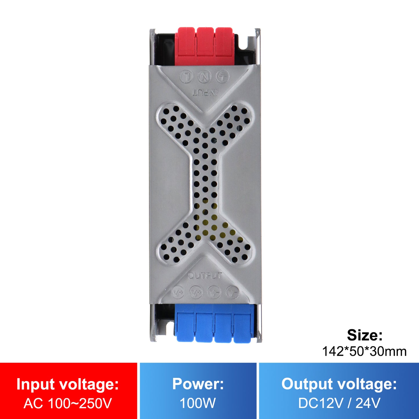 MALIIGAZA Universal LED Power Supply 12V 24V AC 100-240V 60W 100W 200W 300W 400W  LED Transformer with Push-In Terminals and Full Protection