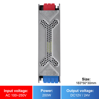 MALIIGAZA Universal LED Power Supply 12V 24V AC 100-240V 60W 100W 200W 300W 400W  LED Transformer with Push-In Terminals and Full Protection