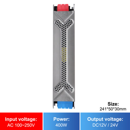 MALIIGAZA Universal LED Power Supply 12V 24V AC 100-240V 60W 100W 200W 300W 400W  LED Transformer with Push-In Terminals and Full Protection