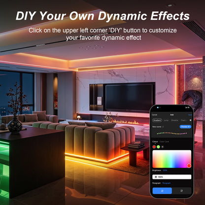 MALIIGAZA Tuya WiFi SPI RGB LED Controller with Smart Life App, Alexa, Google Home & 2.4G RF Remote Support for Addressable RGB LED Strips