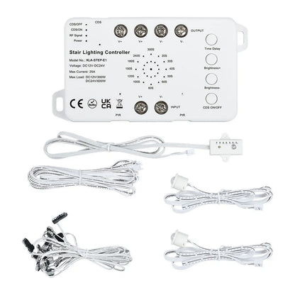 MALIIGAZA Intelligent Motion Sensor Stair Lighting Kit with Main Line COB LED Strip for Smart Indoor Stair Lights STEP-E1