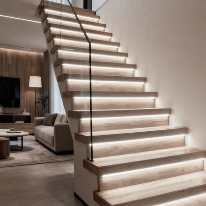 MALIIGAZA Intelligent Motion Sensor Stair Light Kit ¨C Smart COB LED Staircase Lighting System with Wireless Wall Switch
