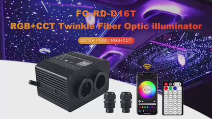 MALIIGAZA RGBCCT LED Fiber Optic Star Light Kit with CREE LEDs, Twinkle, Music Sync, Bluetooth APP & RF Remote