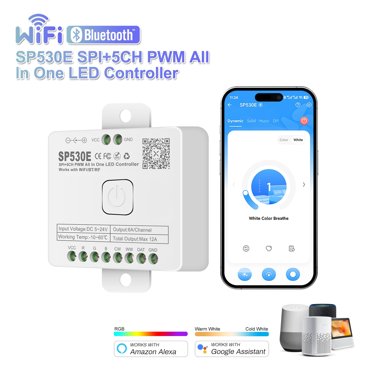 MALIIGAZA 12-in-1 Smart LED Controller ¡§C Universal SPI and PWM LED Strip Controller