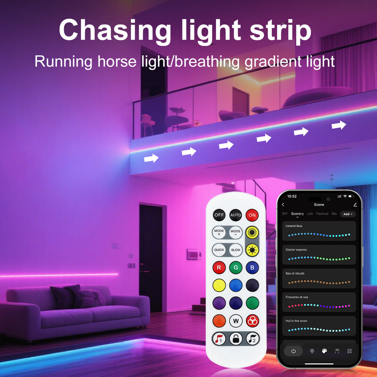 Tuya WiFi SPI RGB LED Controller DC USB Powered, Alexa & Google Assistant Smart 5V-24V RGB Pixel LED Strip Control