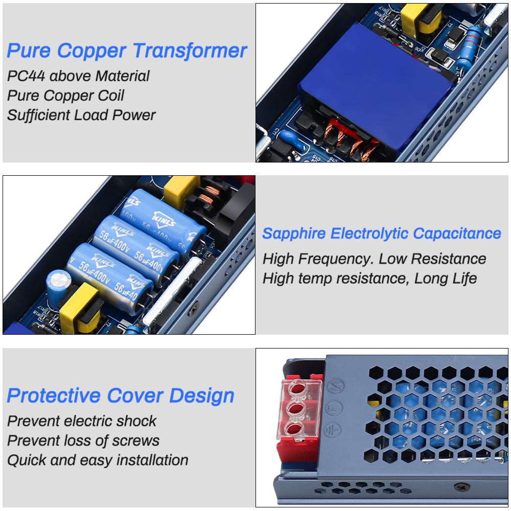 Ultra-Thin LED Transformer Slim Profile Side View