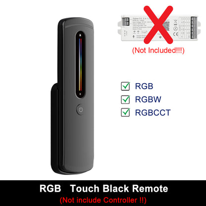 RGB touch RF remote black finish color LED strip controller