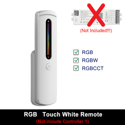 RGB touch RF remote white finish color LED strip controller