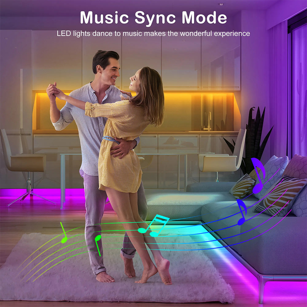 Smart Tuya WiFi Addressable COB LED Strip Color Scene Setting via App