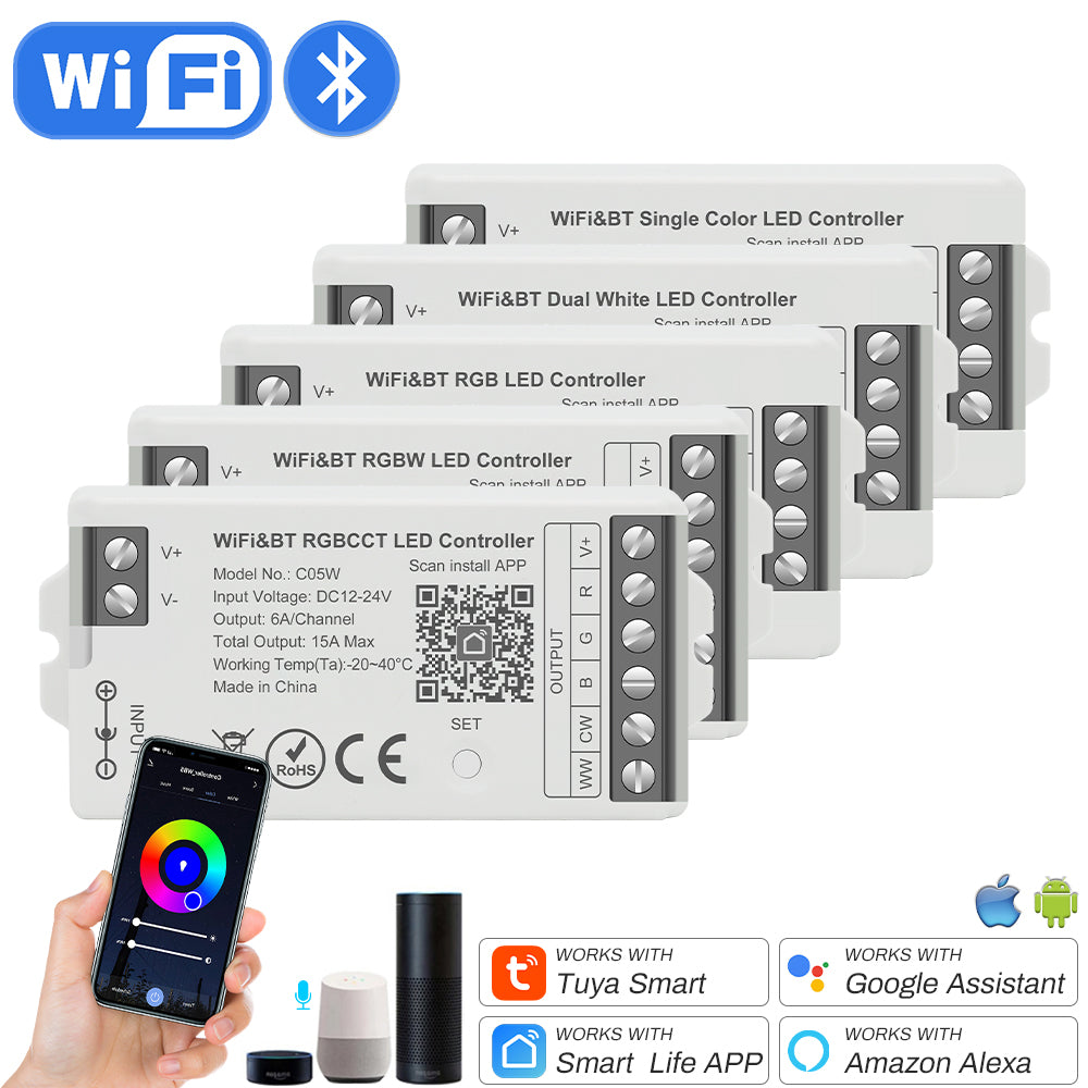 MALIIGAZA Tuya WiFi LED controller front view smart home lighting