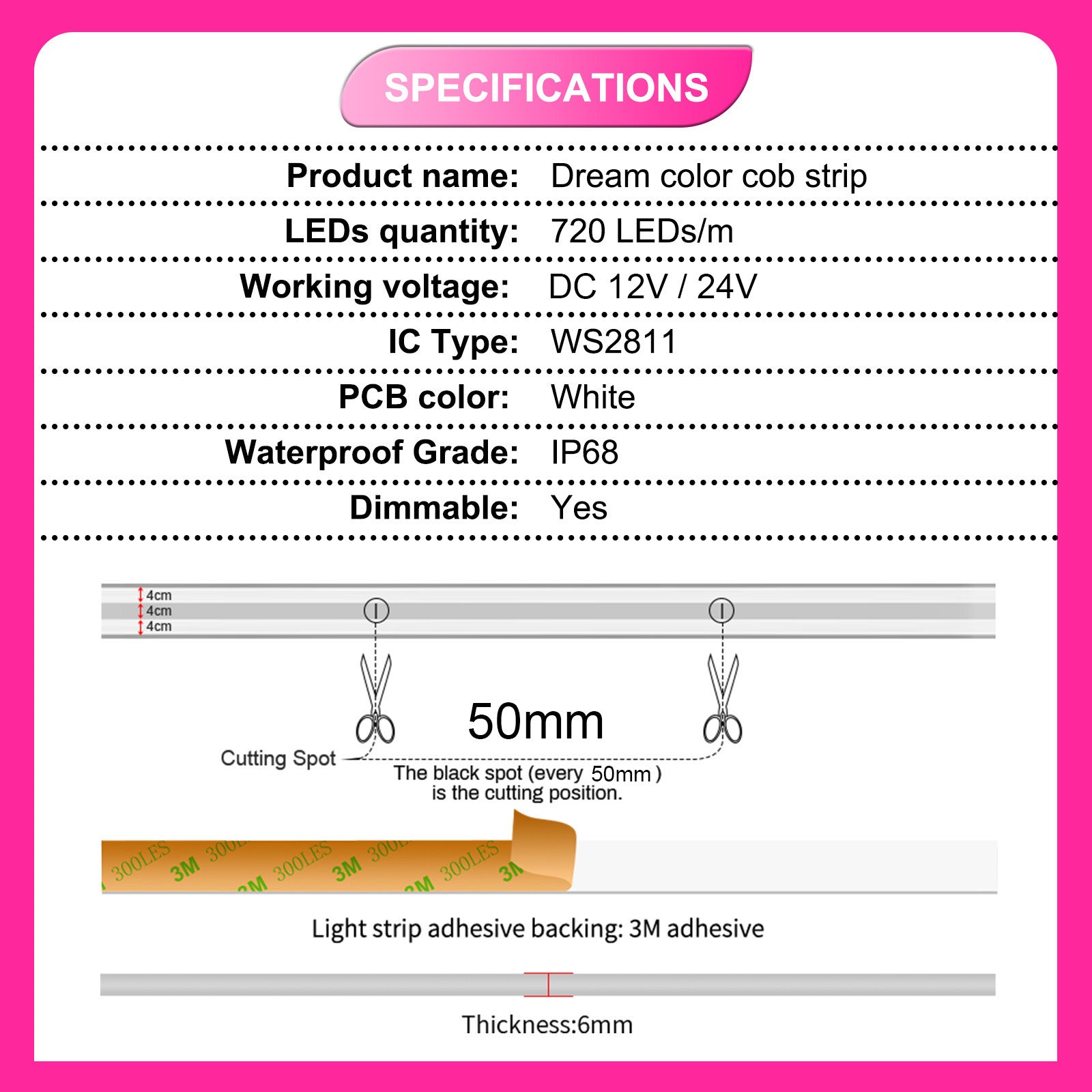 Waterproof SPI RGB COB LED Strip Light Outdoor Landscape Decor - MALIIGAZA