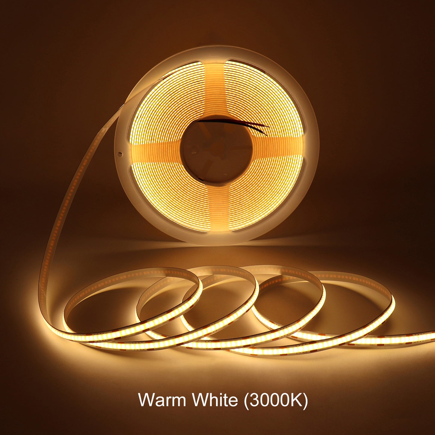 COB LED Strip Light 10M Dotless Flexible LED Tape, 2700K 3000K 4000K 6000K, CRI90 Dimmable Cuttable Indoor Lighting Strip for Ceiling, Cabinet, Kitchen, Bedroom DIY Lighting (12V/24V, No Power Supply)