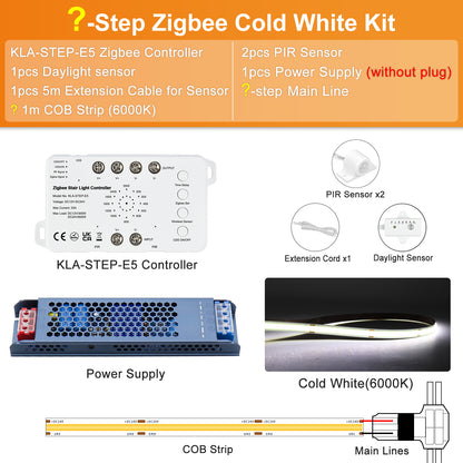 MALIIGAZA Zigbee Stair Light Kit Cold White 6000K ¡§C Without Remote Controller